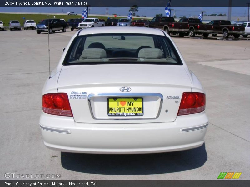 White Pearl / Beige 2004 Hyundai Sonata V6