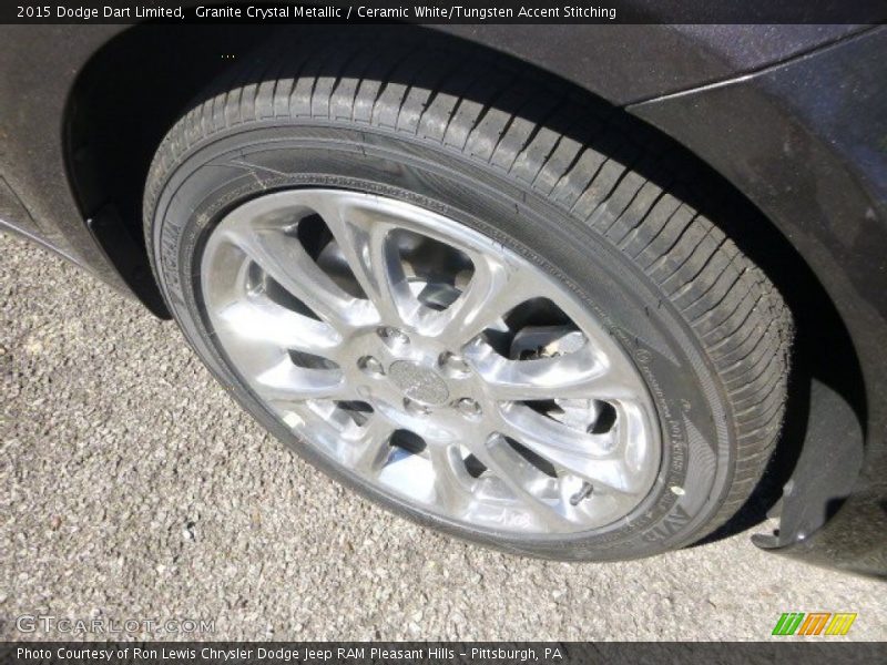 Granite Crystal Metallic / Ceramic White/Tungsten Accent Stitching 2015 Dodge Dart Limited