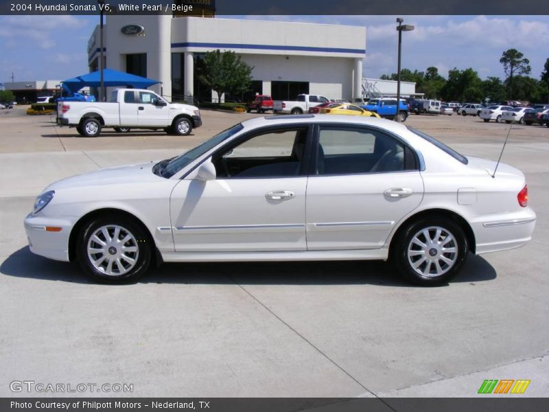 White Pearl / Beige 2004 Hyundai Sonata V6
