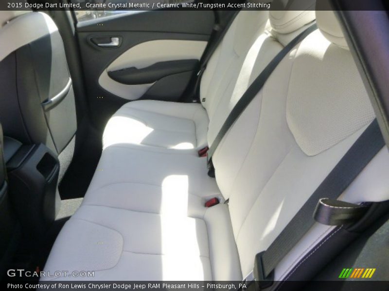 Granite Crystal Metallic / Ceramic White/Tungsten Accent Stitching 2015 Dodge Dart Limited