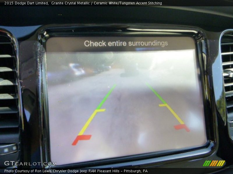 Granite Crystal Metallic / Ceramic White/Tungsten Accent Stitching 2015 Dodge Dart Limited