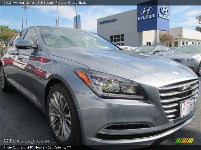 Parisian Gray / Black 2015 Hyundai Genesis 3.8 Sedan