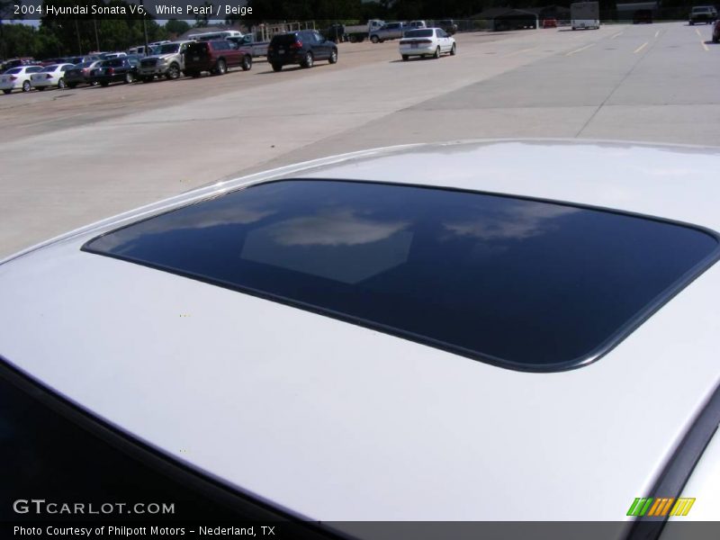 White Pearl / Beige 2004 Hyundai Sonata V6
