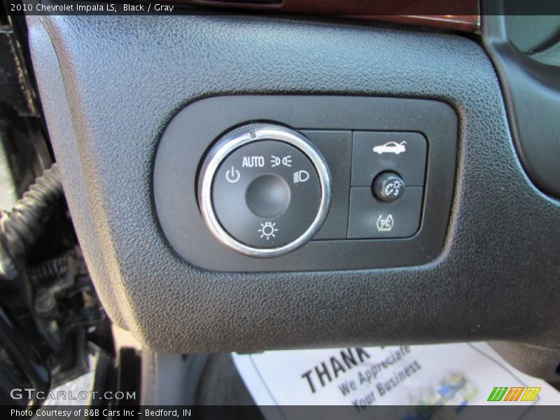 Black / Gray 2010 Chevrolet Impala LS