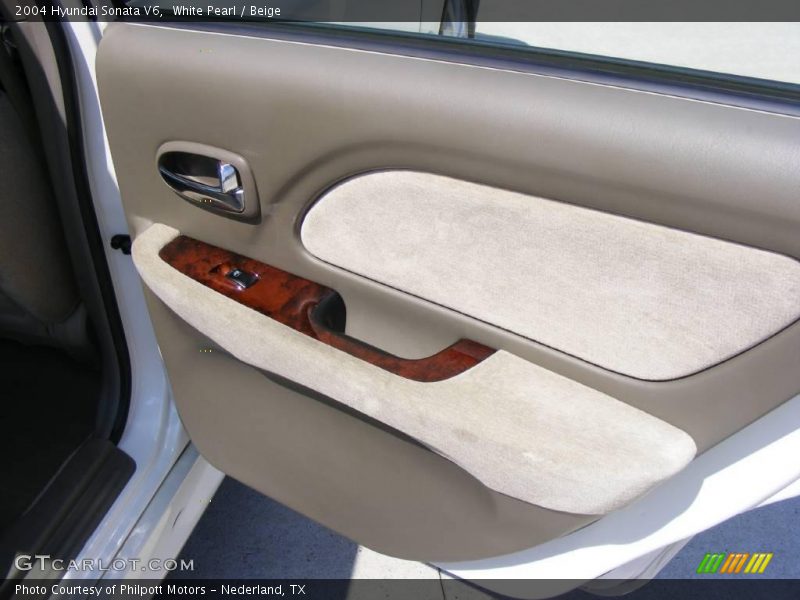 White Pearl / Beige 2004 Hyundai Sonata V6