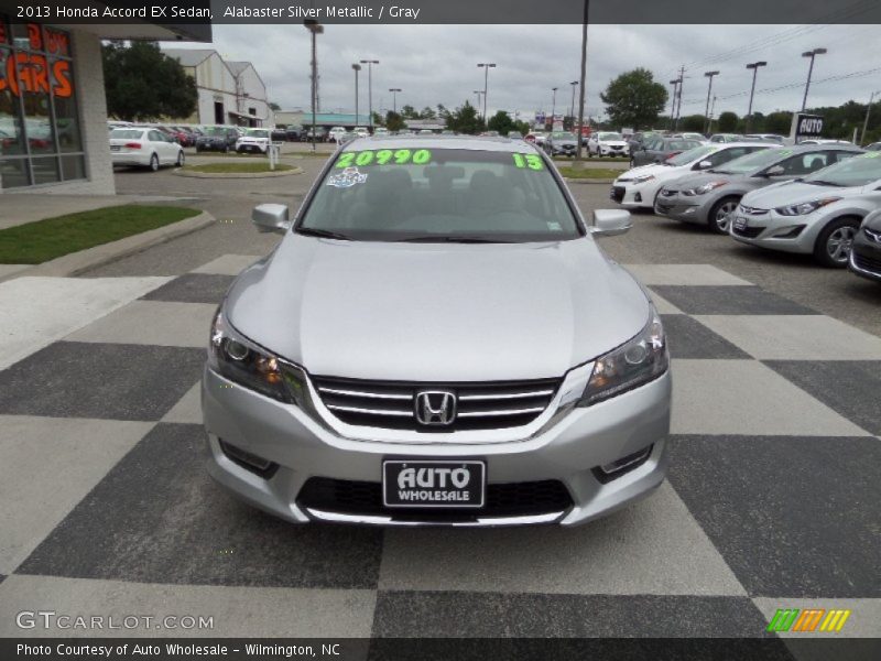 Alabaster Silver Metallic / Gray 2013 Honda Accord EX Sedan