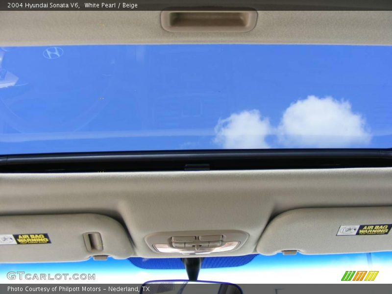 White Pearl / Beige 2004 Hyundai Sonata V6