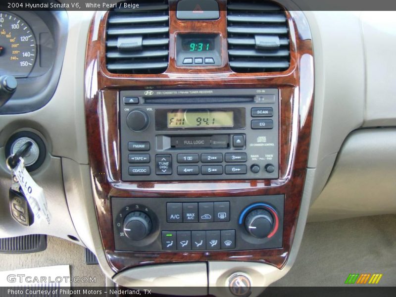 White Pearl / Beige 2004 Hyundai Sonata V6