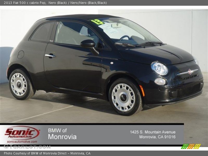 Nero (Black) / Nero/Nero (Black/Black) 2013 Fiat 500 c cabrio Pop