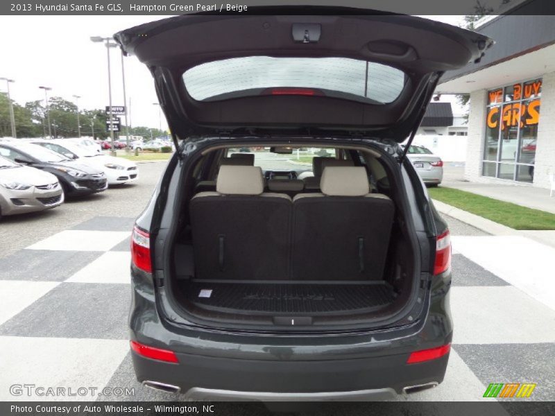 Hampton Green Pearl / Beige 2013 Hyundai Santa Fe GLS