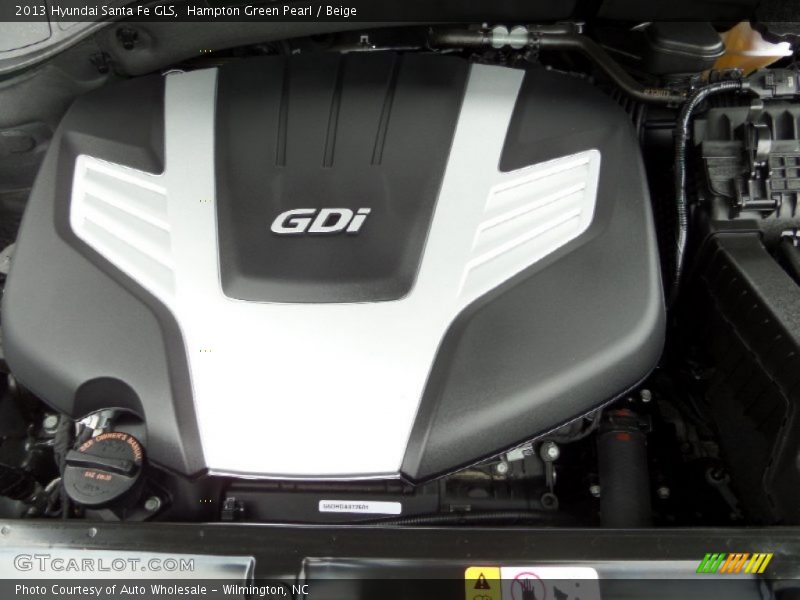 Hampton Green Pearl / Beige 2013 Hyundai Santa Fe GLS