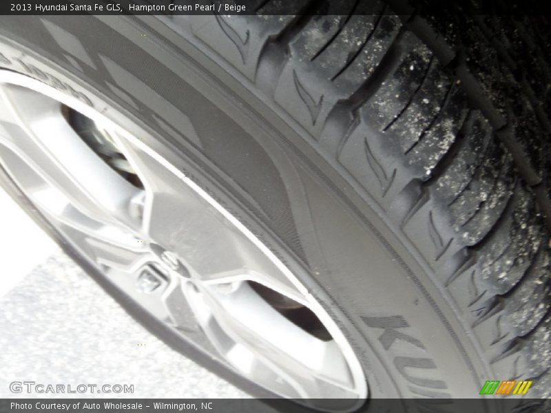 Hampton Green Pearl / Beige 2013 Hyundai Santa Fe GLS