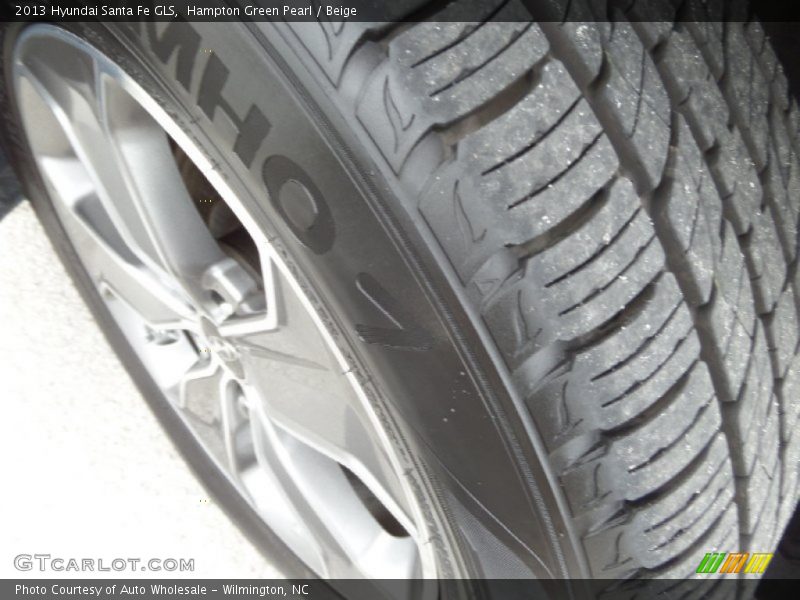 Hampton Green Pearl / Beige 2013 Hyundai Santa Fe GLS