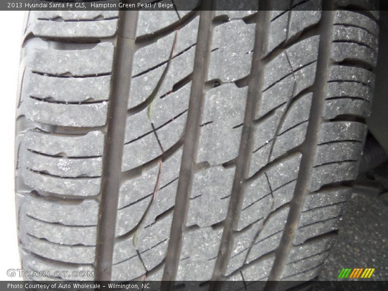 Hampton Green Pearl / Beige 2013 Hyundai Santa Fe GLS