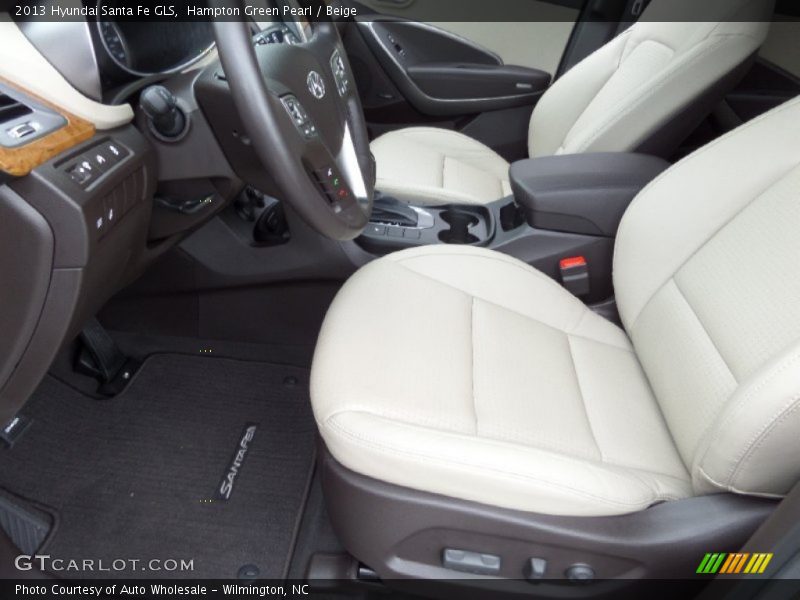 Hampton Green Pearl / Beige 2013 Hyundai Santa Fe GLS