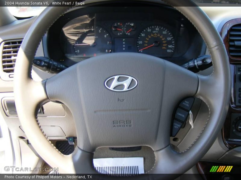 White Pearl / Beige 2004 Hyundai Sonata V6