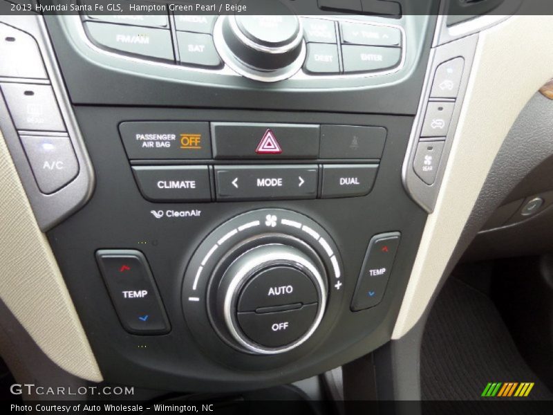 Hampton Green Pearl / Beige 2013 Hyundai Santa Fe GLS