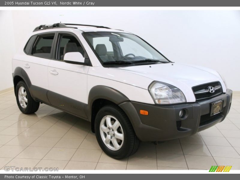 Nordic White / Gray 2005 Hyundai Tucson GLS V6