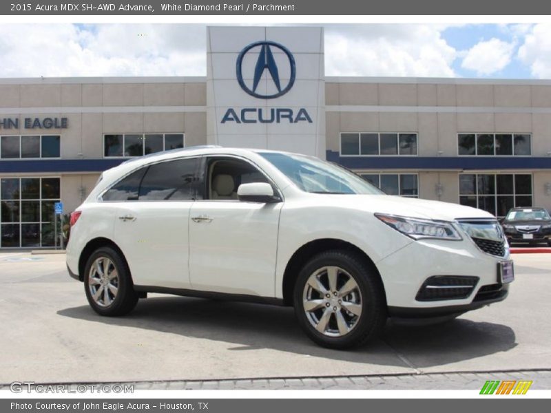 White Diamond Pearl / Parchment 2015 Acura MDX SH-AWD Advance