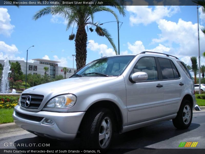 Brilliant Silver Metallic / Ash 2002 Mercedes-Benz ML 320 4Matic