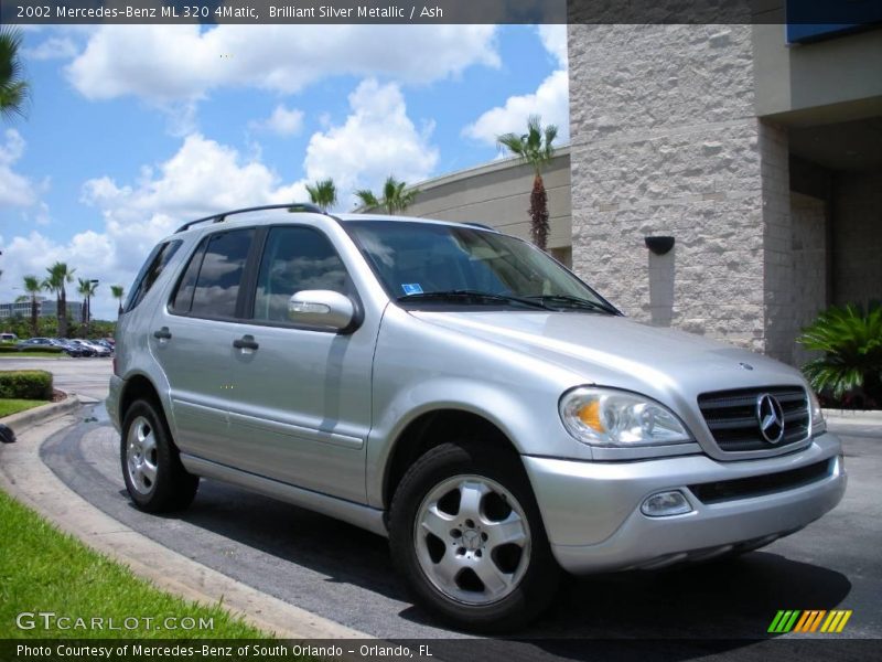 Brilliant Silver Metallic / Ash 2002 Mercedes-Benz ML 320 4Matic
