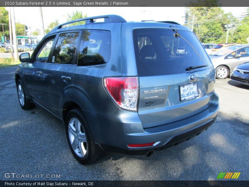 Sage Green Metallic / Platinum 2010 Subaru Forester 2.5 X Limited