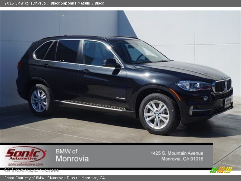 Black Sapphire Metallic / Black 2015 BMW X5 sDrive35i