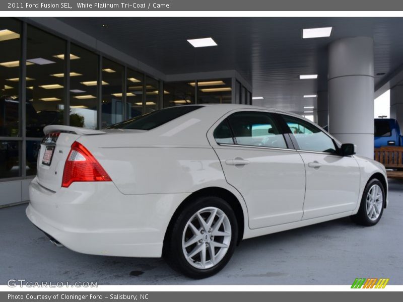 White Platinum Tri-Coat / Camel 2011 Ford Fusion SEL