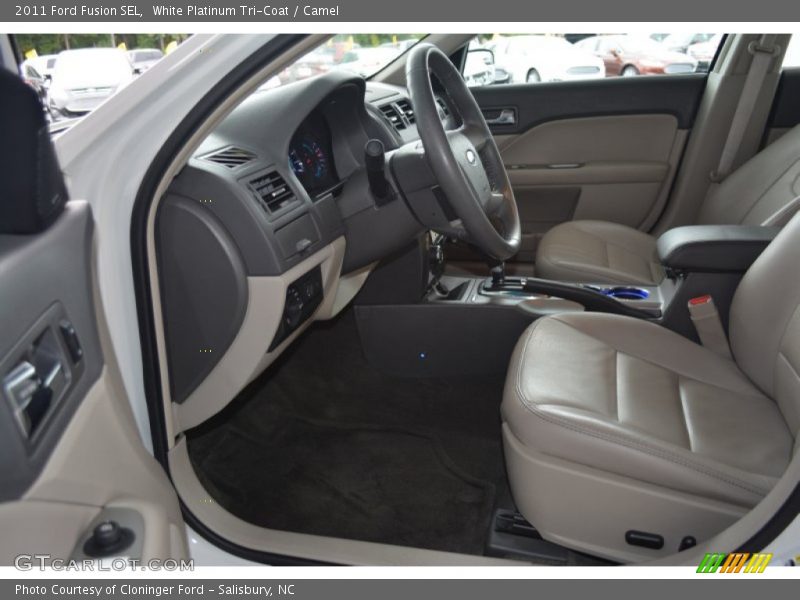 White Platinum Tri-Coat / Camel 2011 Ford Fusion SEL