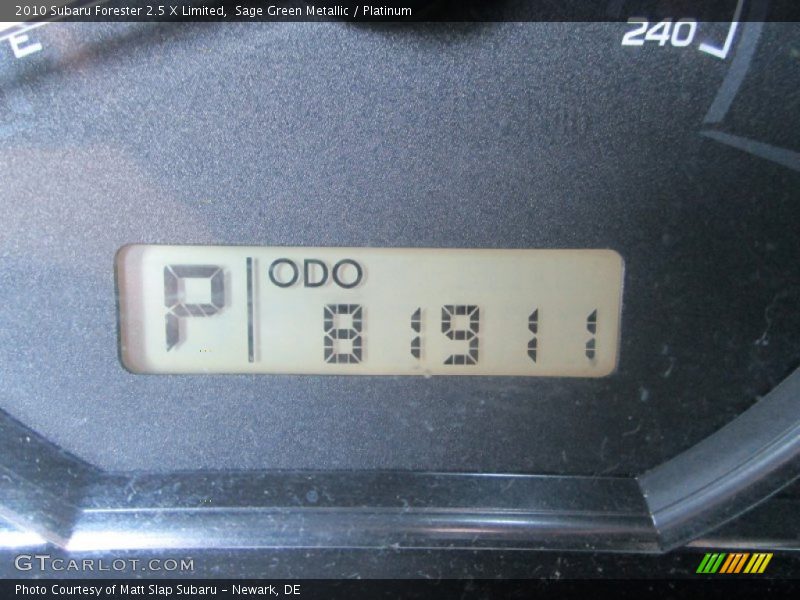 Sage Green Metallic / Platinum 2010 Subaru Forester 2.5 X Limited