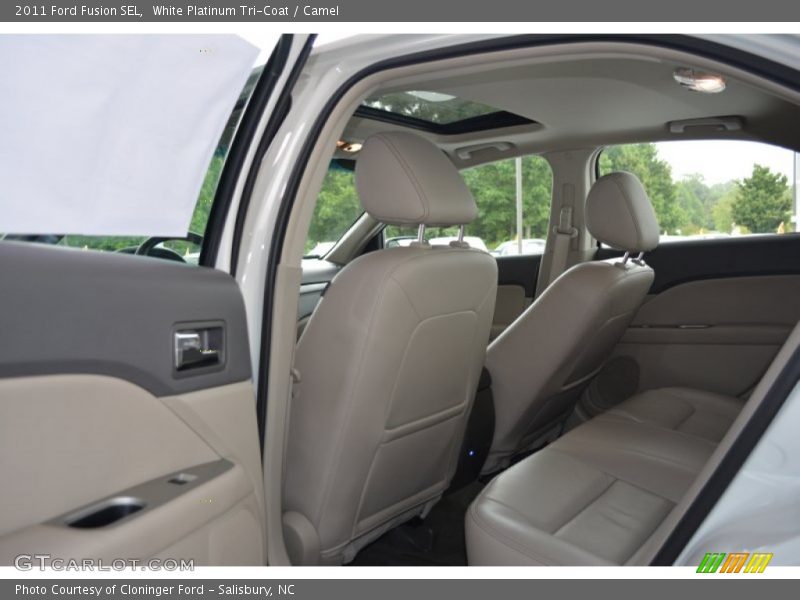 White Platinum Tri-Coat / Camel 2011 Ford Fusion SEL