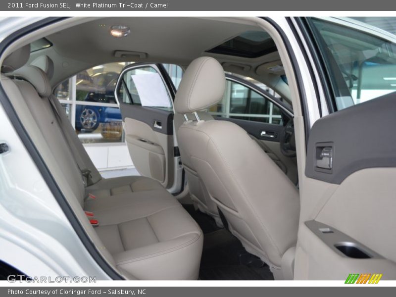 White Platinum Tri-Coat / Camel 2011 Ford Fusion SEL