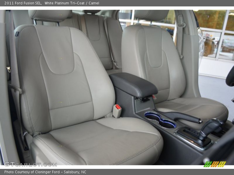 White Platinum Tri-Coat / Camel 2011 Ford Fusion SEL