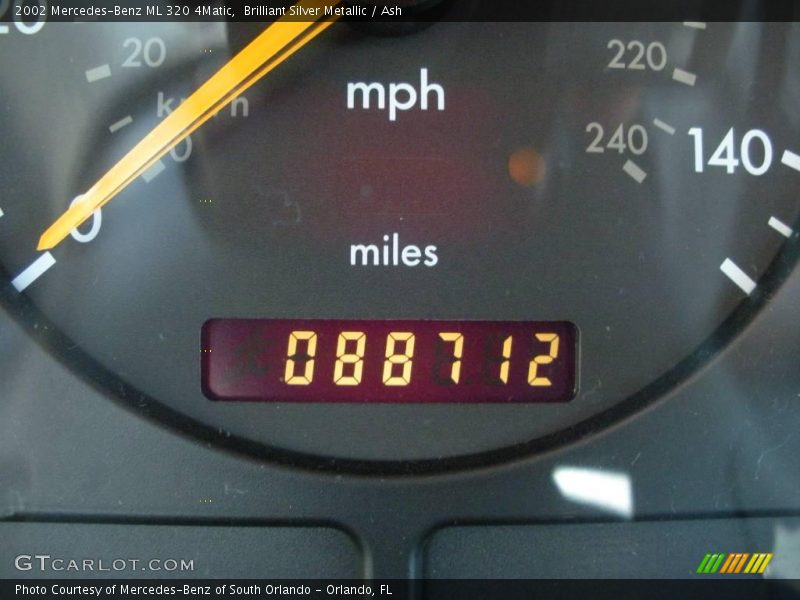 Brilliant Silver Metallic / Ash 2002 Mercedes-Benz ML 320 4Matic