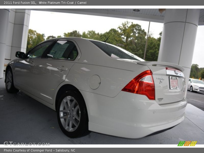 White Platinum Tri-Coat / Camel 2011 Ford Fusion SEL