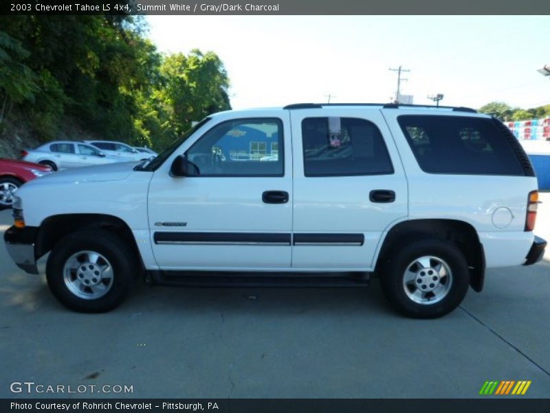 Summit White / Gray/Dark Charcoal 2003 Chevrolet Tahoe LS 4x4