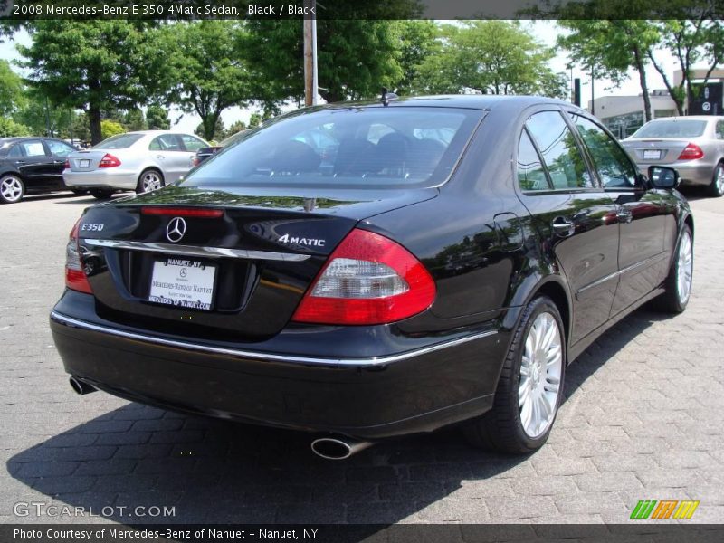 Black / Black 2008 Mercedes-Benz E 350 4Matic Sedan