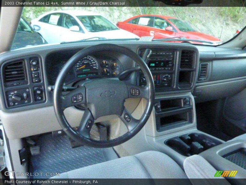 Summit White / Gray/Dark Charcoal 2003 Chevrolet Tahoe LS 4x4