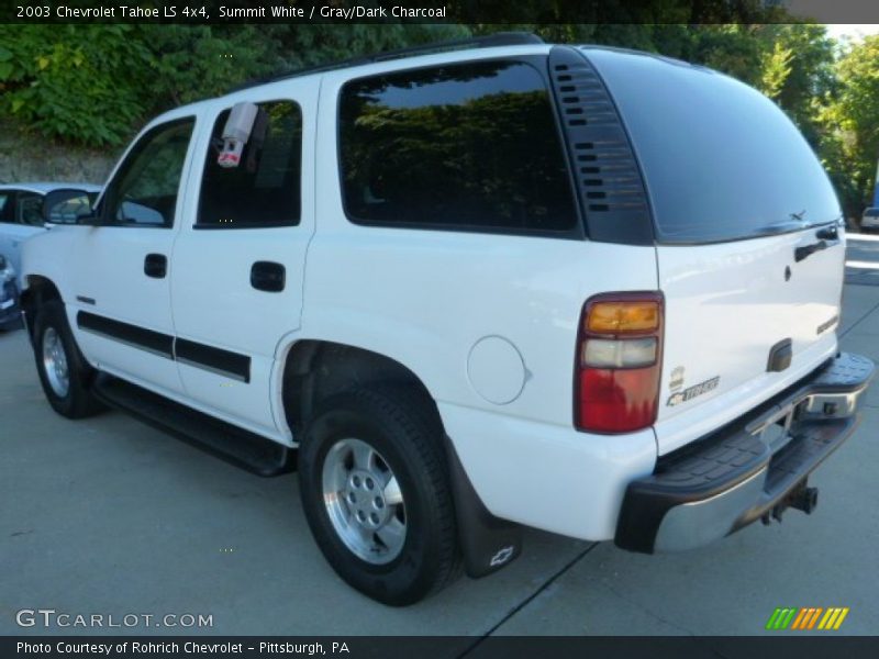 Summit White / Gray/Dark Charcoal 2003 Chevrolet Tahoe LS 4x4