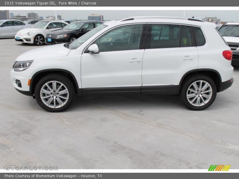 Pure White / Charcoal 2015 Volkswagen Tiguan SEL