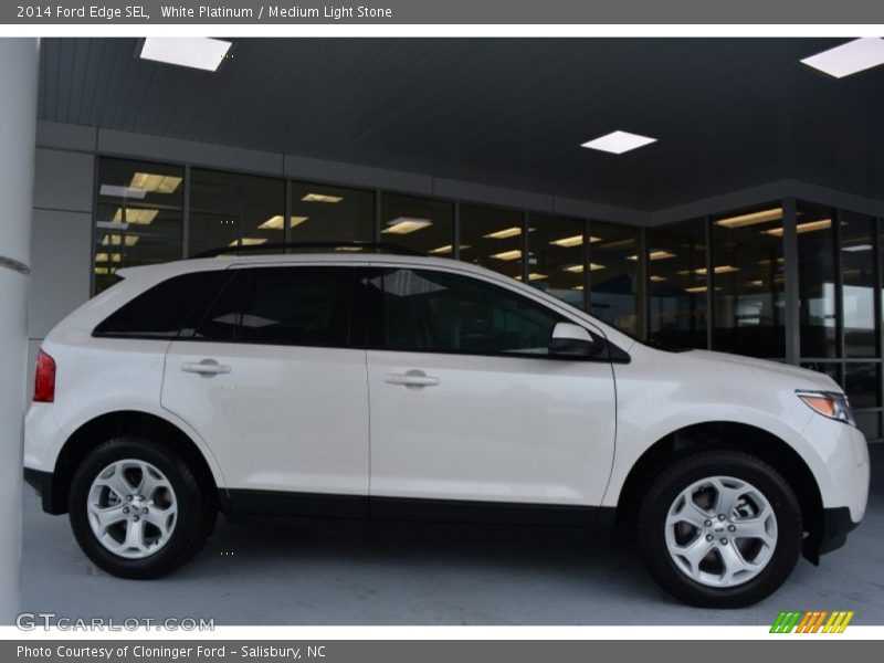 White Platinum / Medium Light Stone 2014 Ford Edge SEL