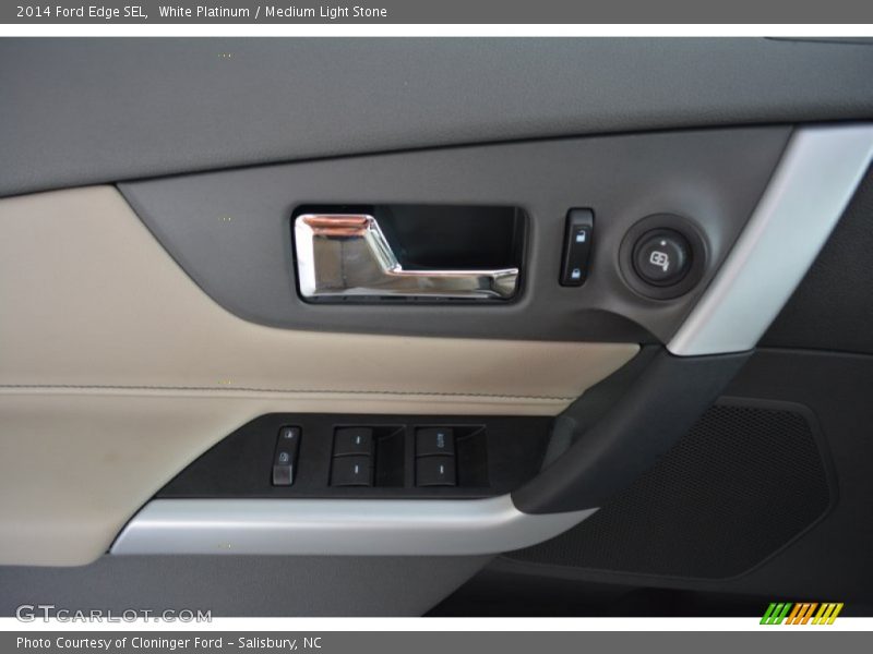 White Platinum / Medium Light Stone 2014 Ford Edge SEL