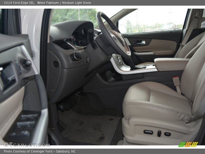 White Platinum / Medium Light Stone 2014 Ford Edge SEL