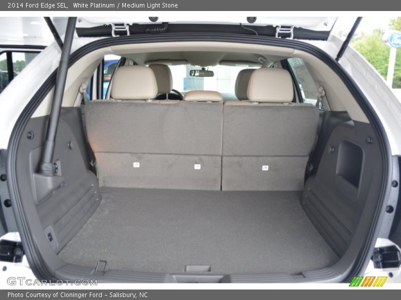White Platinum / Medium Light Stone 2014 Ford Edge SEL