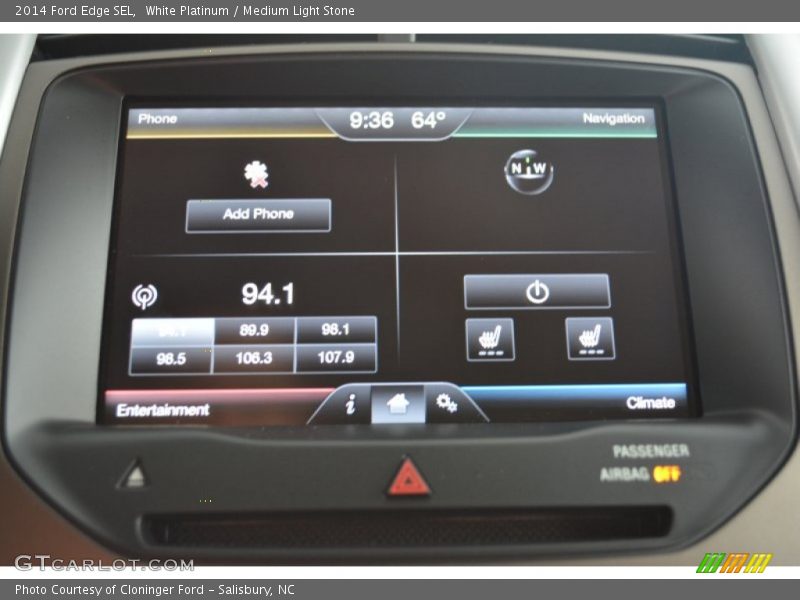 White Platinum / Medium Light Stone 2014 Ford Edge SEL