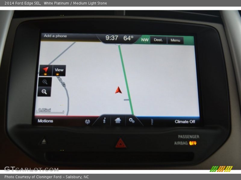 White Platinum / Medium Light Stone 2014 Ford Edge SEL