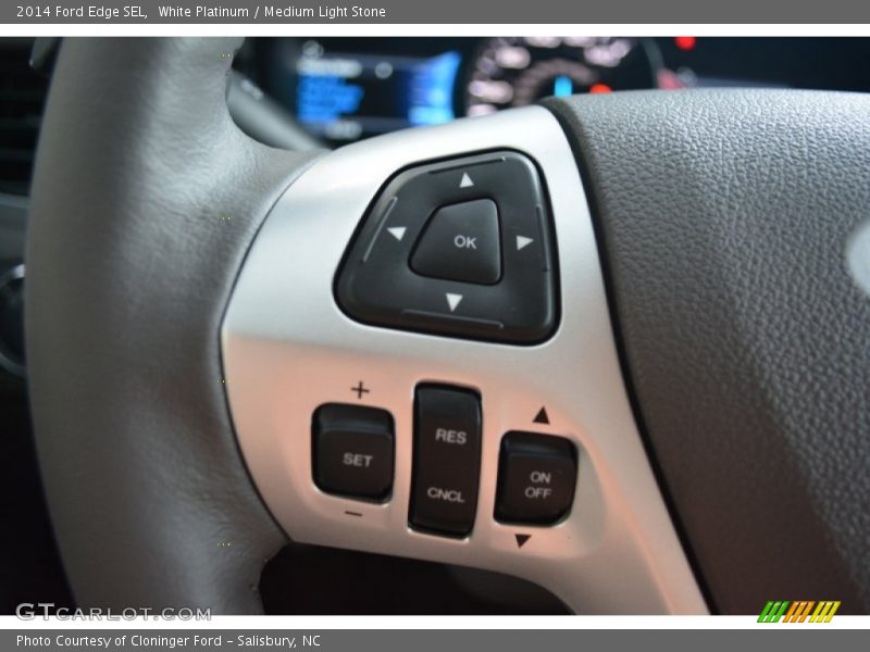 White Platinum / Medium Light Stone 2014 Ford Edge SEL