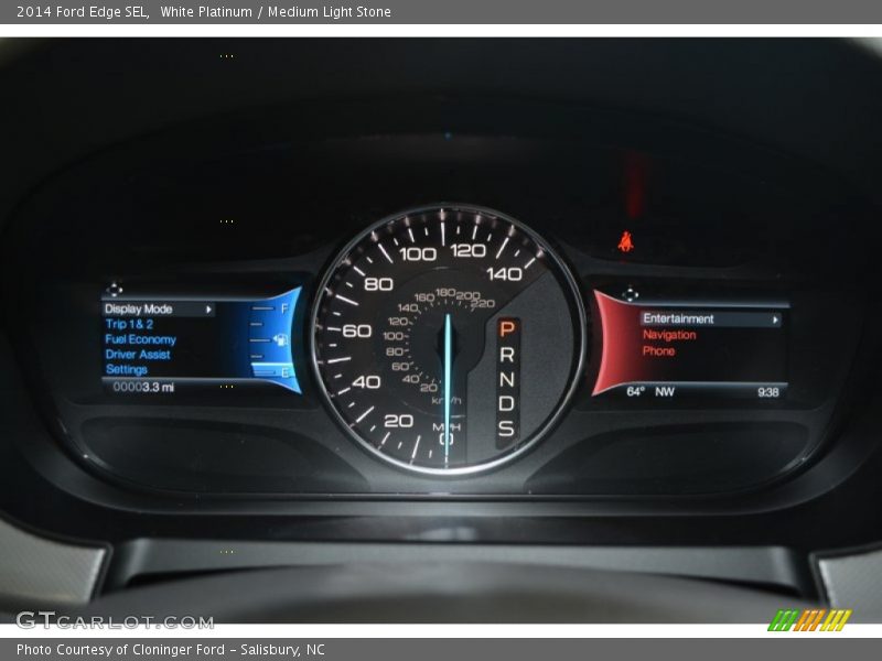 White Platinum / Medium Light Stone 2014 Ford Edge SEL