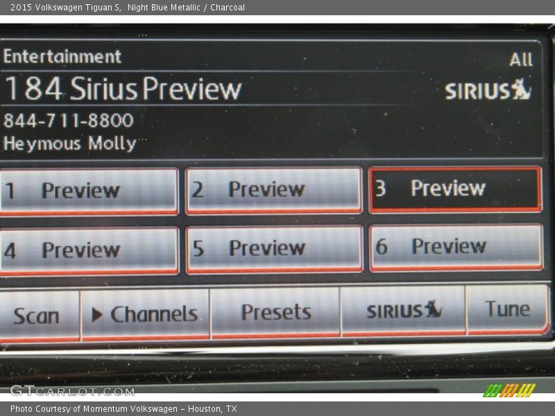 Night Blue Metallic / Charcoal 2015 Volkswagen Tiguan S