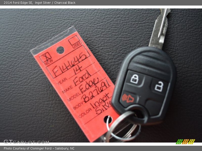 Ingot Silver / Charcoal Black 2014 Ford Edge SE